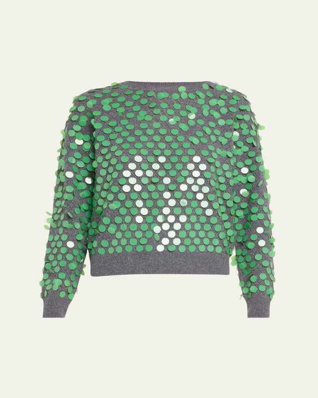 Ilaria Sequined Wool Sweat
